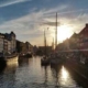 Blick in den Hafen Langelinie in Kopenhagen